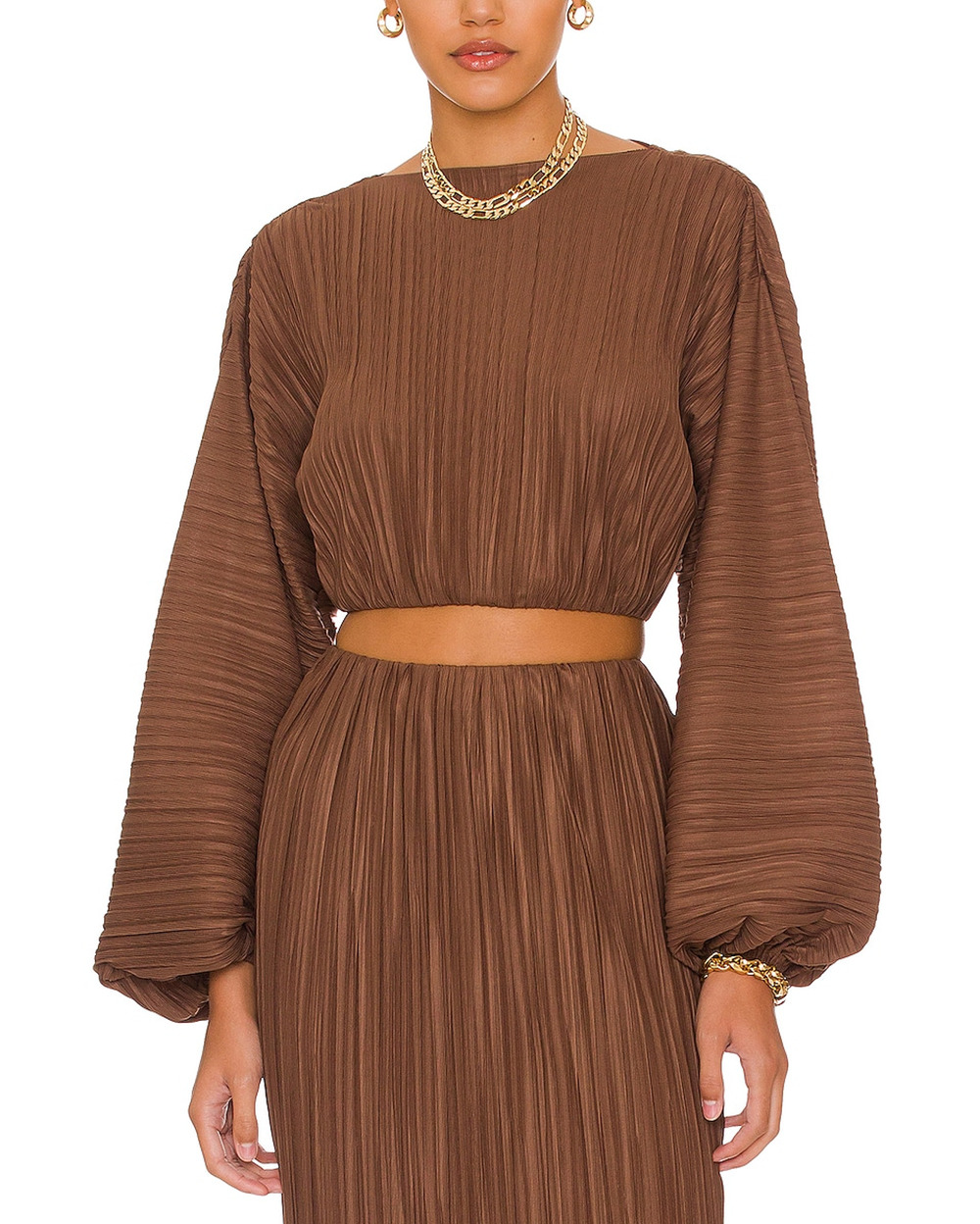 Significant Other Pleated Chocolate Adeline Top Size Aus 6 / US 2